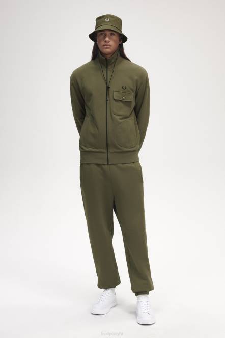 Fred Perry muškarci trenirka s detaljima džepa N42N20 odjeća jednolična zelena