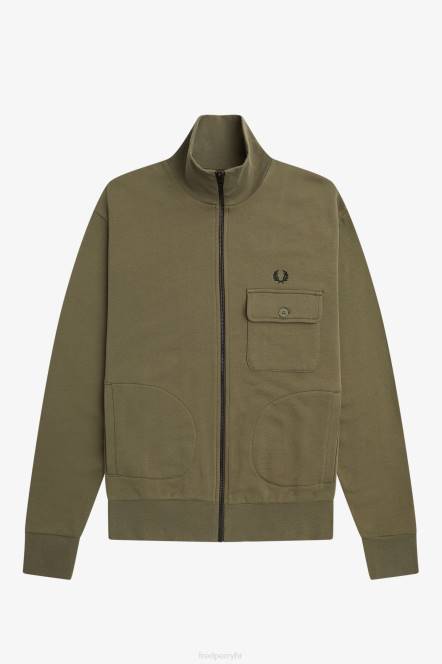 Fred Perry muškarci trenirka s detaljima džepa N42N20 odjeća jednolična zelena