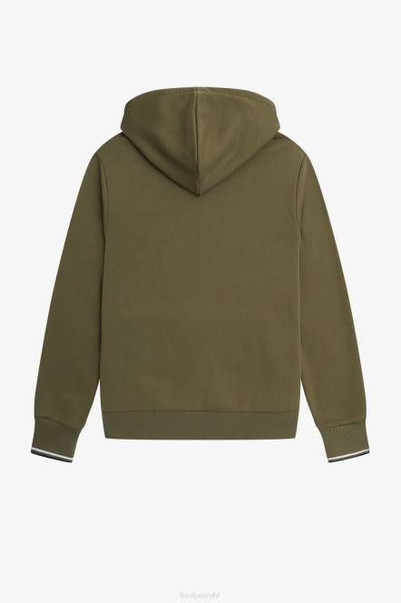 Fred Perry muškarci trenirka s kapuljačom s vrhom N42N394 odjeća jednolična zelena