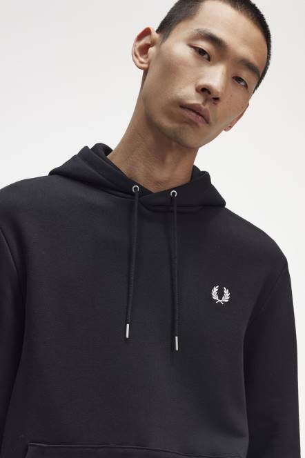 Fred Perry muškarci trenirka s kapuljačom s vrhom N42N396 odjeća crno