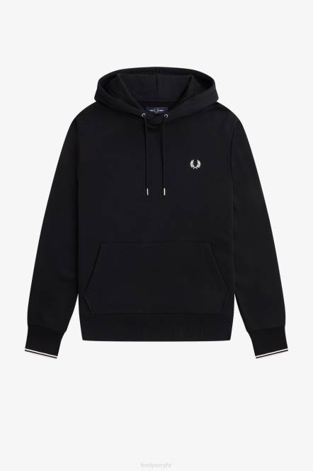 Fred Perry muškarci trenirka s kapuljačom s vrhom N42N396 odjeća crno