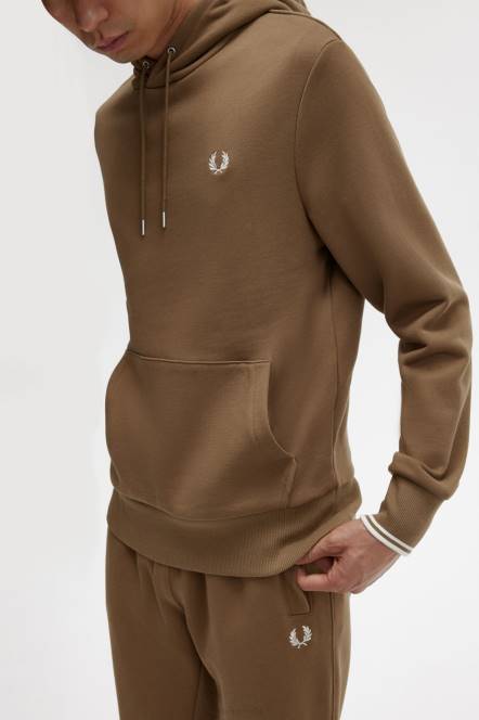 Fred Perry muškarci trenirka s kapuljačom s vrhom N42N420 odjeća osjenčani kamen/ekru