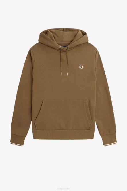 Fred Perry muškarci trenirka s kapuljačom s vrhom N42N420 odjeća osjenčani kamen/ekru