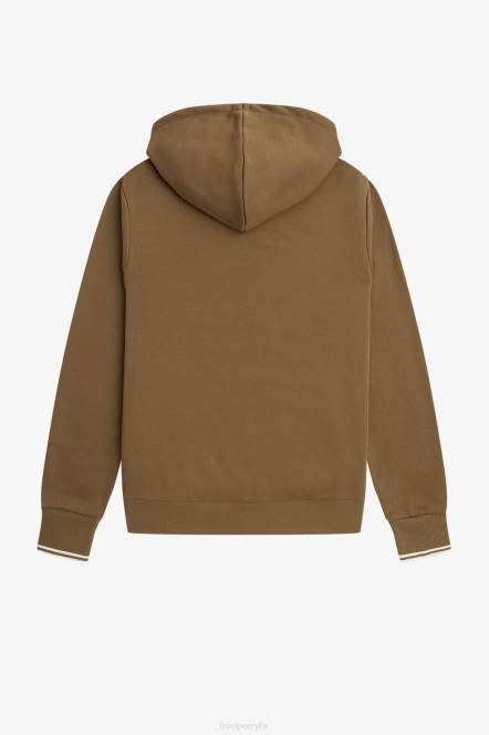 Fred Perry muškarci trenirka s kapuljačom s vrhom N42N420 odjeća osjenčani kamen/ekru