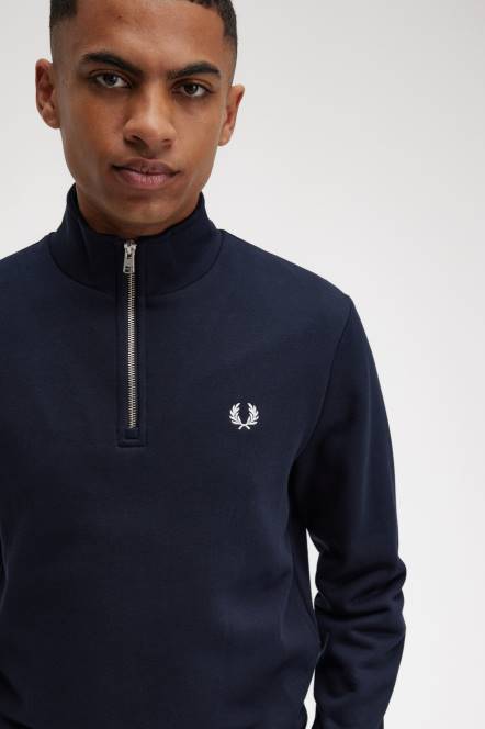 Fred Perry muškarci trenirka s pola patentnim zatvaračem N42N388 odjeća mornarica