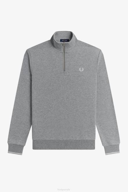 Fred Perry muškarci trenirka s pola patentnim zatvaračem N42N393 odjeća čelični lapor