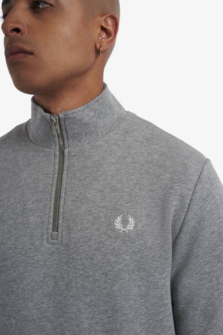 Fred Perry muškarci trenirka s pola patentnim zatvaračem N42N393 odjeća čelični lapor