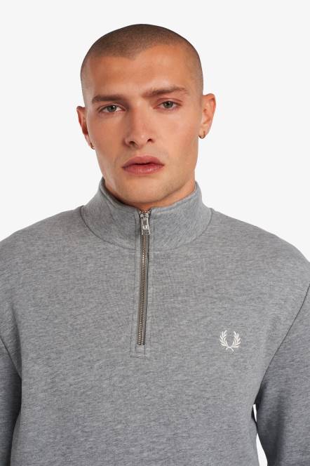 Fred Perry muškarci trenirka s pola patentnim zatvaračem N42N393 odjeća čelični lapor
