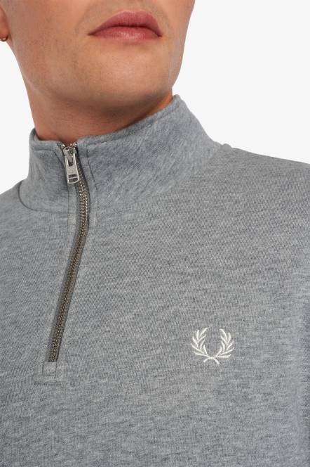 Fred Perry muškarci trenirka s pola patentnim zatvaračem N42N393 odjeća čelični lapor