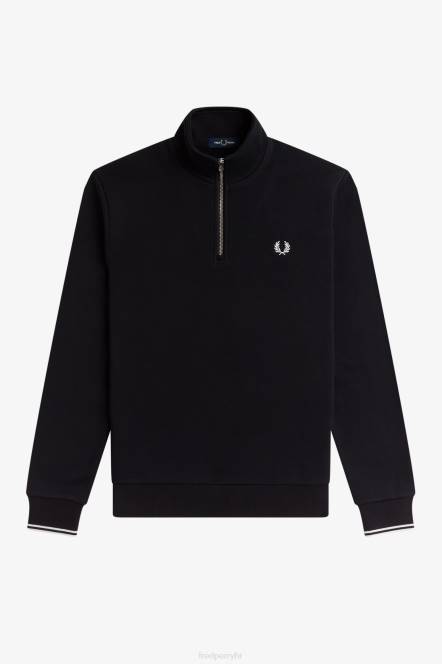 Fred Perry muškarci trenirka s pola patentnim zatvaračem N42N419 odjeća crno