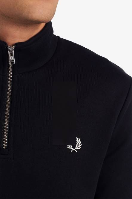Fred Perry muškarci trenirka s pola patentnim zatvaračem N42N419 odjeća crno