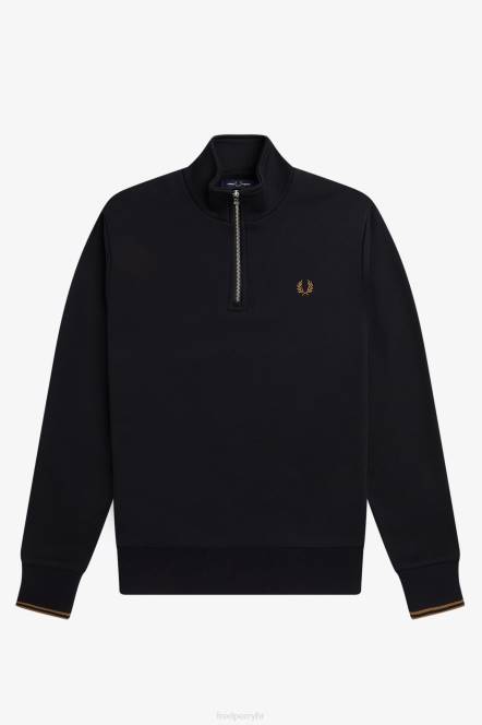 Fred Perry muškarci trenirka s pola patentnim zatvaračem N42N421 odjeća crno