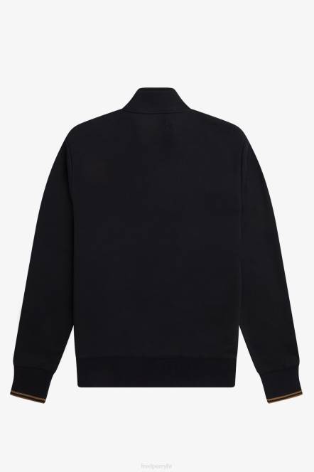 Fred Perry muškarci trenirka s pola patentnim zatvaračem N42N421 odjeća crno