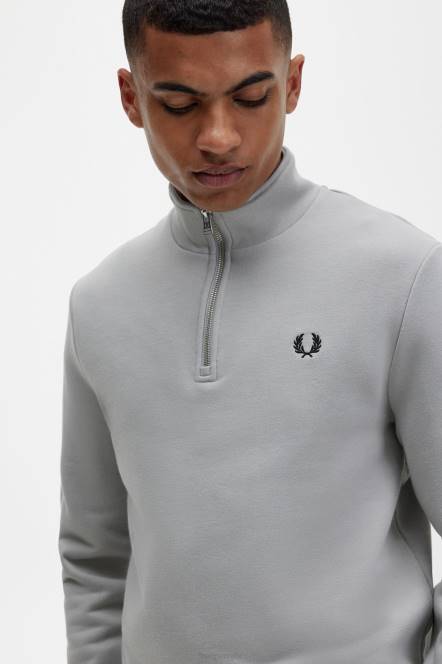 Fred Perry muškarci trenirka s pola patentnim zatvaračem N42N422 odjeća vapnenac