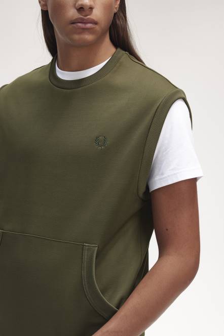 Fred Perry muškarci triko majica bez rukava N42N404 odjeća jednolična zelena