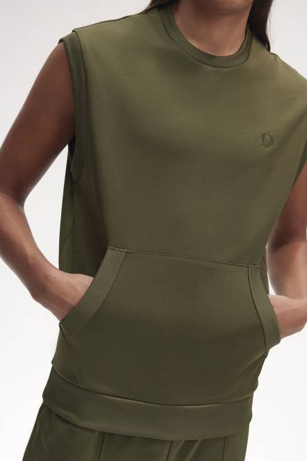 Fred Perry muškarci triko majica bez rukava N42N404 odjeća jednolična zelena