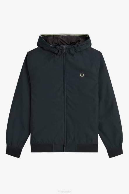 Fred Perry muškarci brentham jakna s kapuljačom N42N238 odjeća noćno zelena