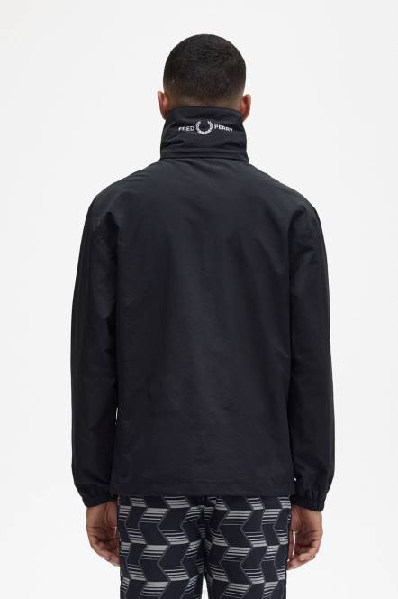 Fred Perry muškarci džepni džep sa patentnim zatvaračem kroz jaknu N42N249 odjeća crno