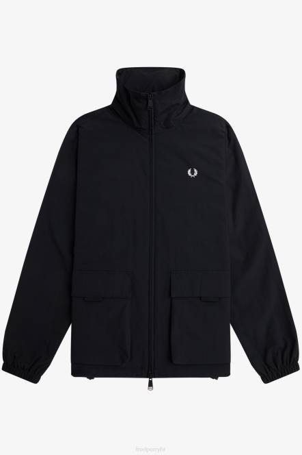 Fred Perry muškarci džepni džep sa patentnim zatvaračem kroz jaknu N42N249 odjeća crno