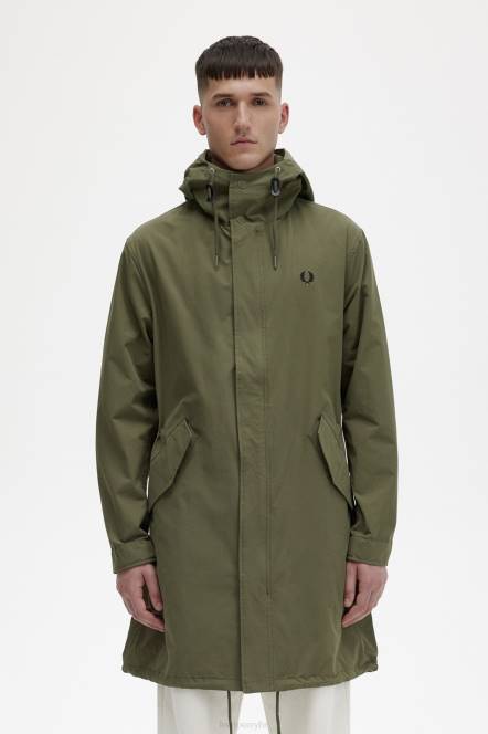 Fred Perry muškarci parka od školjki N42N239 odjeća zelena parka