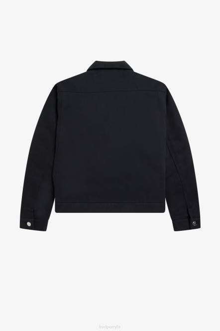 Fred Perry muškarci podstavljena traper jakna N42N248 odjeća bijela