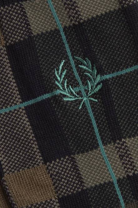 Fred Perry uniseks tartan čarape N42N120 pribor jednolična zelena