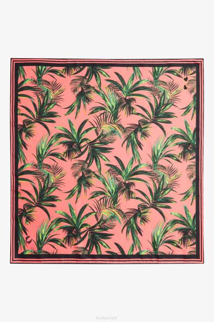 Fred Perry žene šal s printom dlana N42N108 pribor koraljna toplina