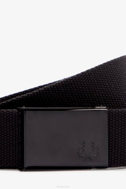 Fred Perry uniseks remen s grafičkom robnom markom N42N165 pribor crno