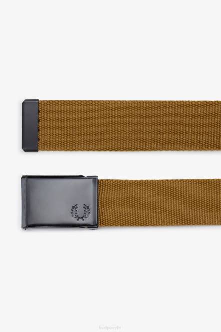 Fred Perry uniseks remen s grafičkom robnom markom N42N167 pribor tamna karamela