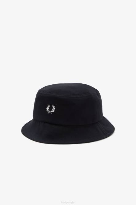 Fred Perry uniseks pique bucket hat N42N90 pribor crno