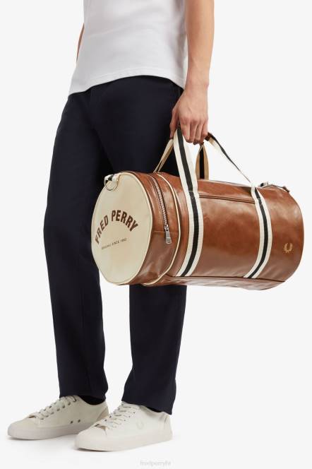 Fred Perry žene klasična bačvasta torba N42N146 pribor tan/ekru