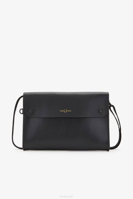 Fred Perry žene sacoche torba od brunirane kože N42N155 pribor crno