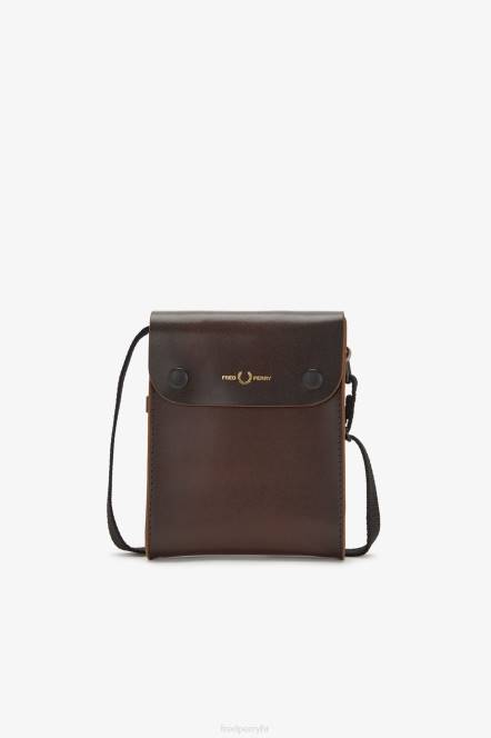 Fred Perry žene torbica od brunirane kože N42N156 pribor volovska krv