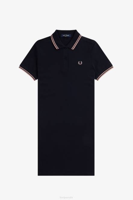 Fred Perry žene haljina košulje s dva vrha N42N610 odjeća mornarica