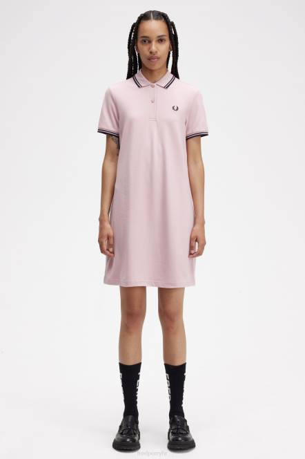 Fred Perry žene haljina košulje s dva vrha N42N613 odjeća kredasto ružičasta