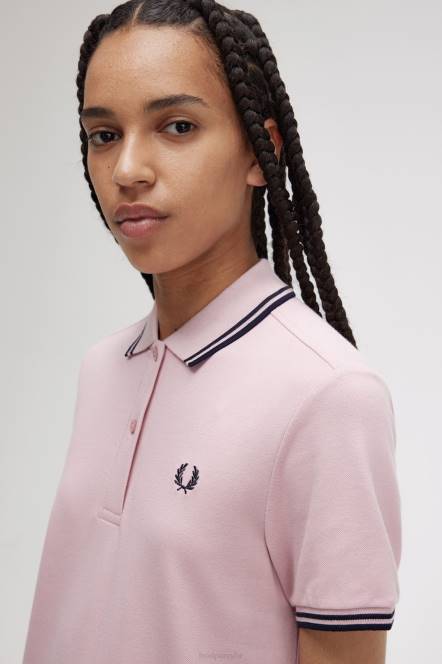 Fred Perry žene haljina košulje s dva vrha N42N613 odjeća kredasto ružičasta