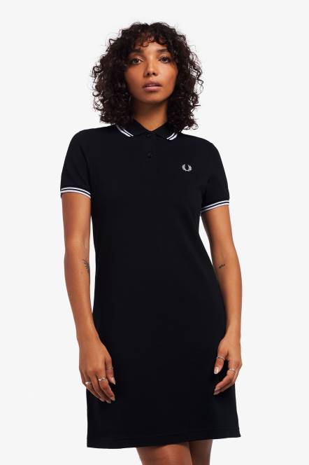 Fred Perry žene haljina s dva vrha N42N609 odjeća crno