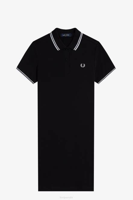 Fred Perry žene haljina s dva vrha N42N609 odjeća crno