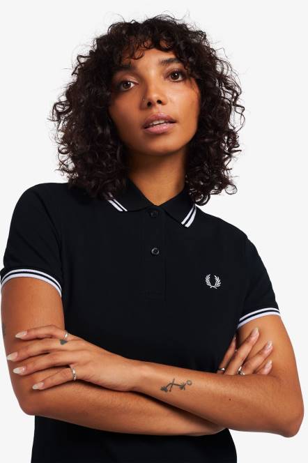 Fred Perry žene haljina s dva vrha N42N609 odjeća crno
