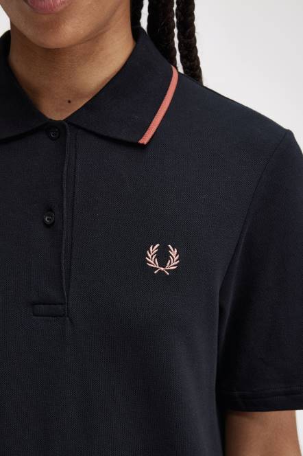 Fred Perry žene pike haljina s podijeljenim detaljima N42N622 odjeća crno
