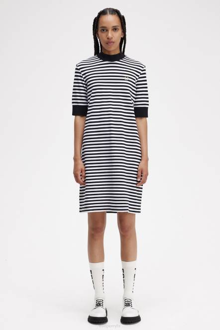 Fred Perry žene prugasta pike haljina N42N614 odjeća Snjeguljica