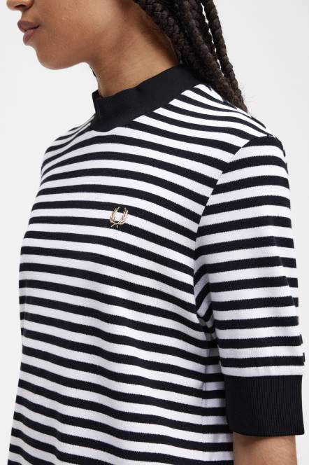 Fred Perry žene prugasta pike haljina N42N614 odjeća Snjeguljica