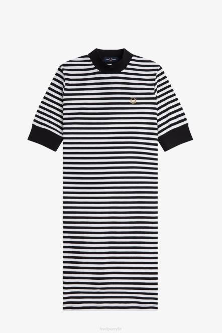 Fred Perry žene prugasta pike haljina N42N614 odjeća Snjeguljica