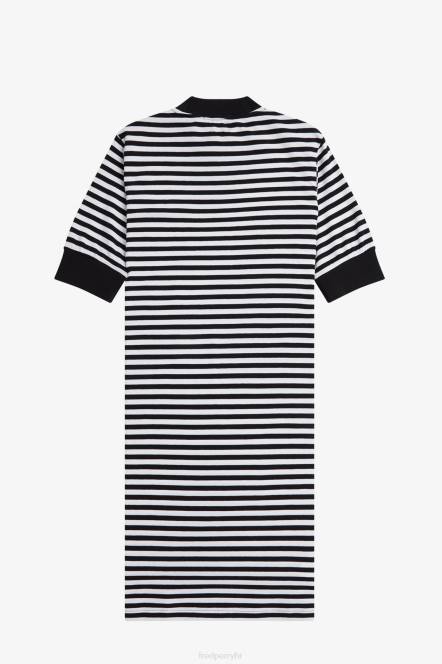 Fred Perry žene prugasta pike haljina N42N614 odjeća Snjeguljica