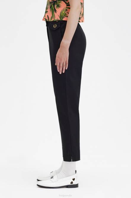 Fred Perry žene hlače visokog struka N42N688 odjeća koraljna toplina