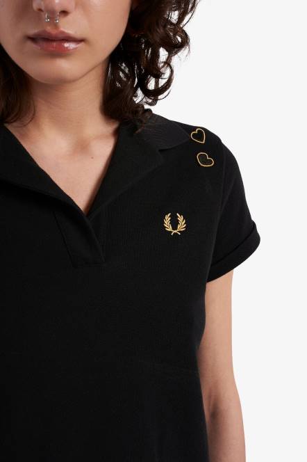 Fred Perry žene pike košulja s otvorenim ovratnikom N42N644 odjeća crno