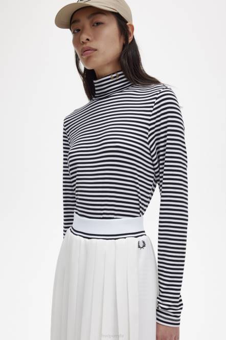 Fred Perry žene prugasti gornji dio ovratnika N42N659 odjeća Snjeguljica
