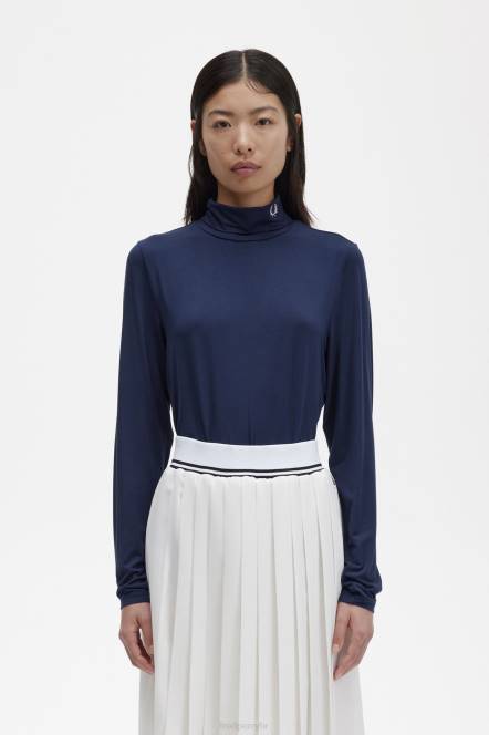 Fred Perry žene roll ovratnik top N42N663 odjeća mornarica