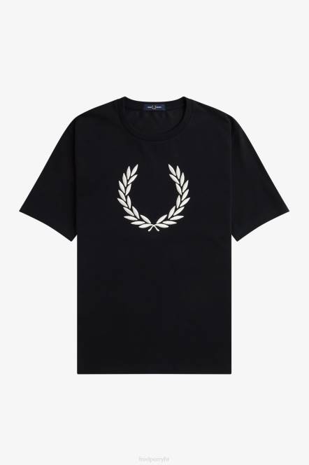 Fred Perry žene majica s lovorovim vijencem N42N665 odjeća crno