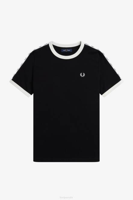 Fred Perry žene oblijepljena ringer majica N42N657 odjeća crno